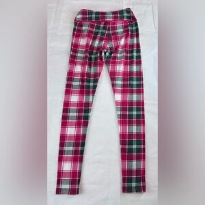 Ellen Tracy Red &‎ Green Plaid Leggings – Holiday Lounge Pants